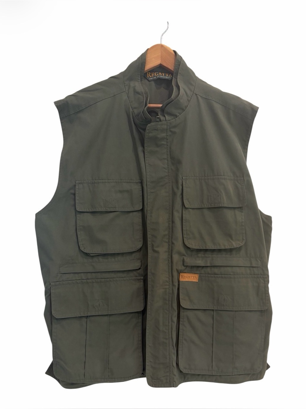 Regatta Great Outdoors Utility Fishing Vest Size XL Cargo Pockets Hunter Green